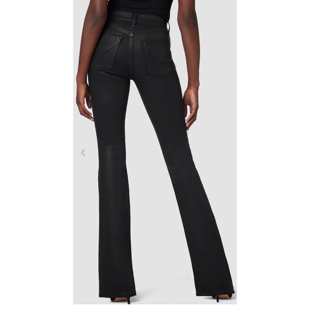 Hudson Nico Mid Rise Bootcut Coated Black Barbara Jeans Women's Size 34 - Picture 2 of 16
